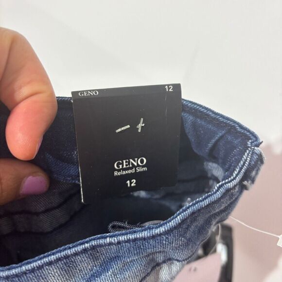 True Religion Geno Skinny Jeans 12 Blue Medium Wash Relaxed Fit Denim Ripped - Picture 8 of 13